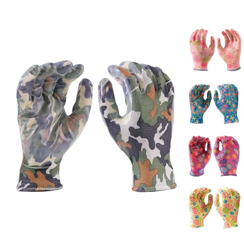 Водонепроницаемые женские перчатки с нитриловым покрытием