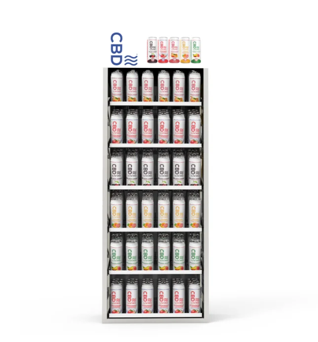 Storage Canned Shelf Rack Stackable Can Display Organizer Kitchen Metal Chrome Bottle Beverage Dispenser Rack for retail sh