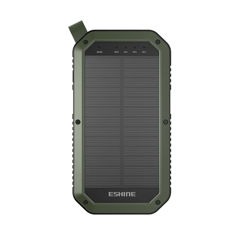 Wireless solar mobile 20000 mAh power bank with ipx5