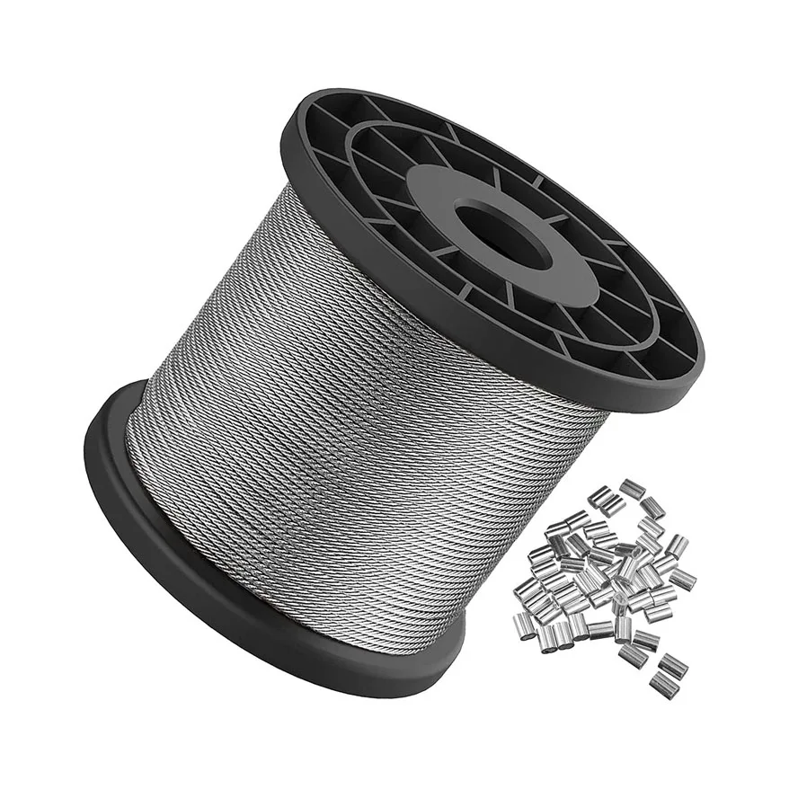  galvanized steel wire rope 6x12+7fc 6x11+7fc 6x10+fc 6mm 8mm