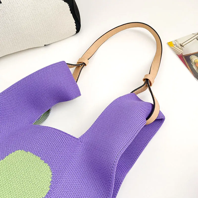 Корейский стиль ins вязаная Цветочная сумка для покупок индивидуальная крючком милый кошелек Портативная на запястье