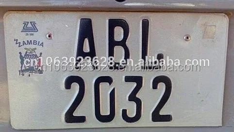 High Quality Embossed Reflective License Plate Africa Car Number Plate
