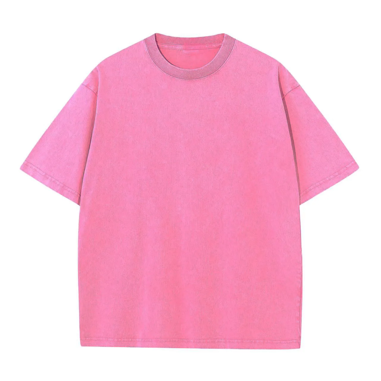 230g pure cotton heavyweight distressed short-sleeved T-shirt cotton retro T-shirt loose oversize