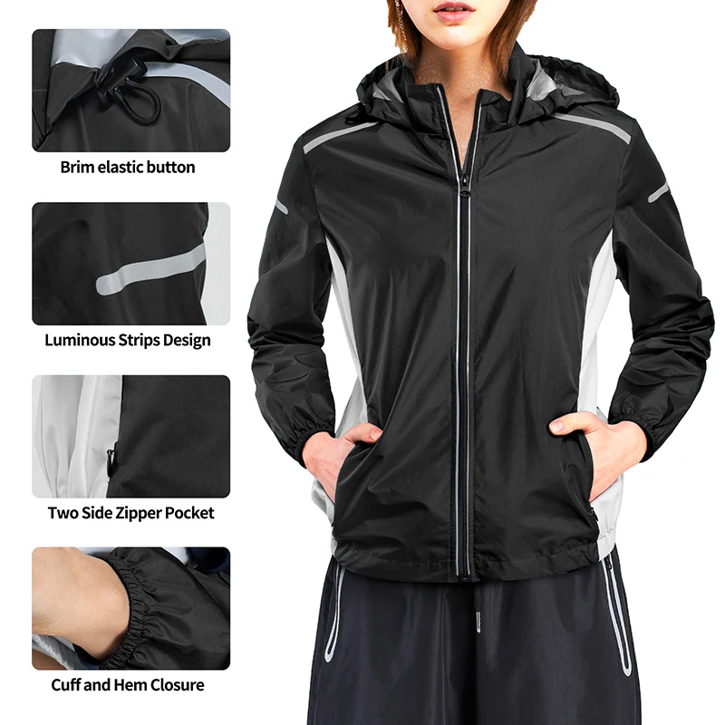 Women Workout Sauna Sweat Suit Rapid Fat Burning Silver Fiber Fabric Weight Loss Suit Slimming Sauna Suit