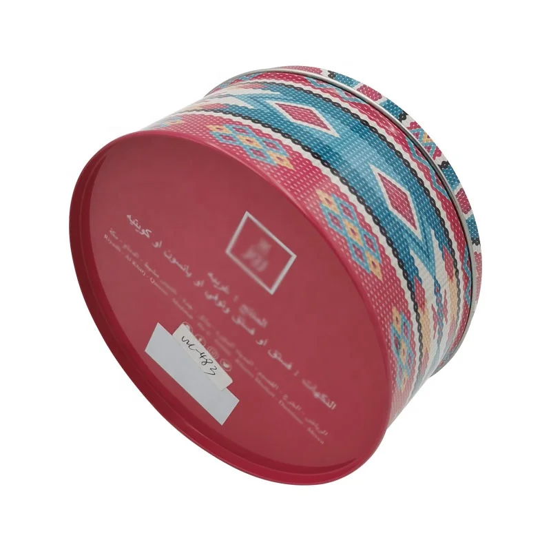 Custom Metal Tinplate Round Cookie Tins With Window