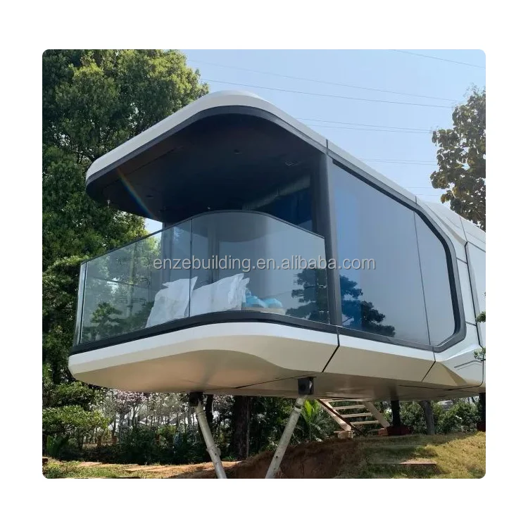 Buy Pre-Fabricated 2 Bedroom Smart Apple Cabin Modern Eco-Capsule House Kitchen Prefab Space Capsule Home Trade Volferda Capsule
