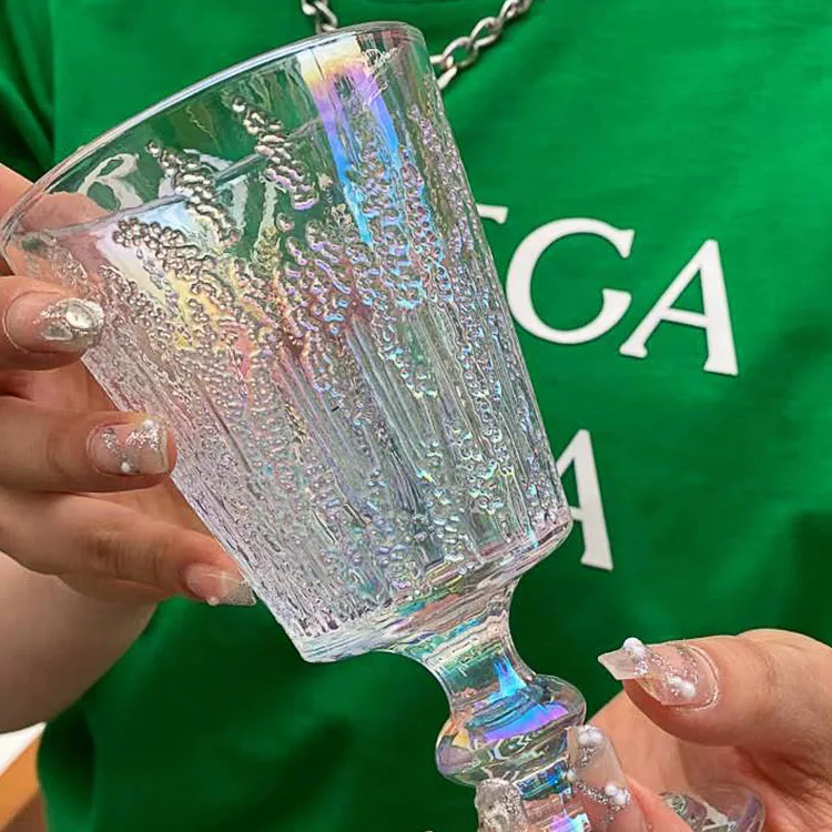 Coloured wholesale dessert glassware glass ice cream cup