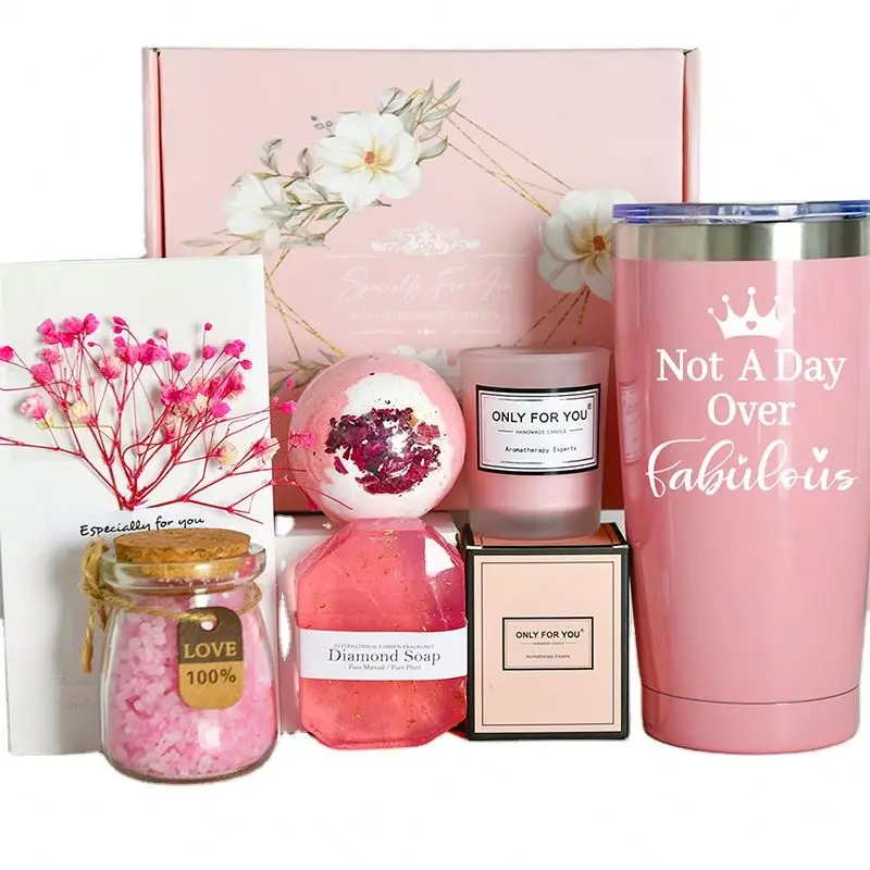 Birthday Christmas Gifts Basket Get Well Soon Women Self Care Spa Bath Luxury Trending Gifts Wellness Gift Set