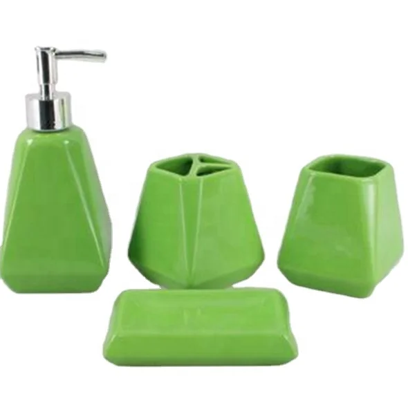 hot selling blue 4 pieces  CERAMIC BATHROOM SET Accessories