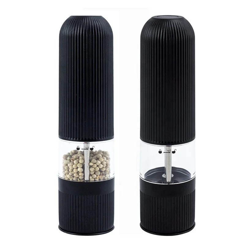 2pcs Battery Operated Automatic Salt Pepper Grinder Set Electric Spice Mill for Cooking