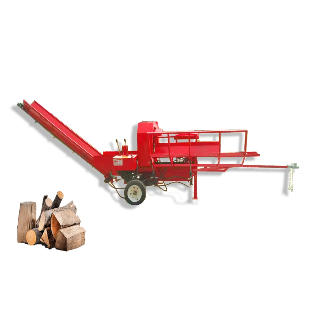 22 tons log processor chain saw firewood processor wood log splitter