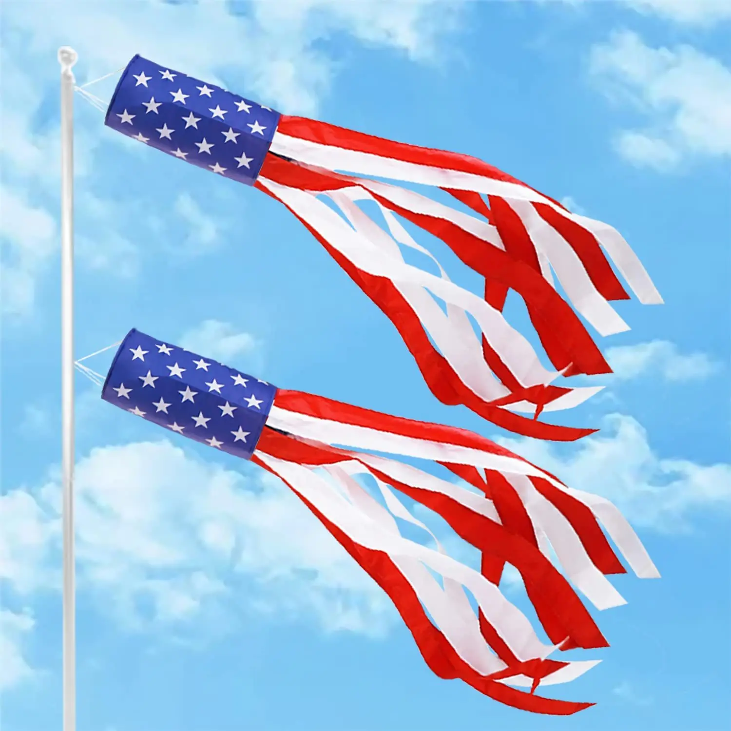 Nicro USA Independence Day Weather Vane Stars Classic American Flag Weather Vane Flag Windbag