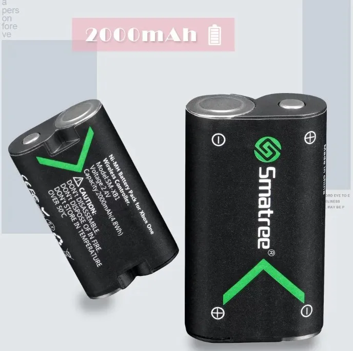  Rechargeable NI-MH Battery 2000mAH (3-Pack) + Dual-Channel Charger for Xbox One / S Wireless
