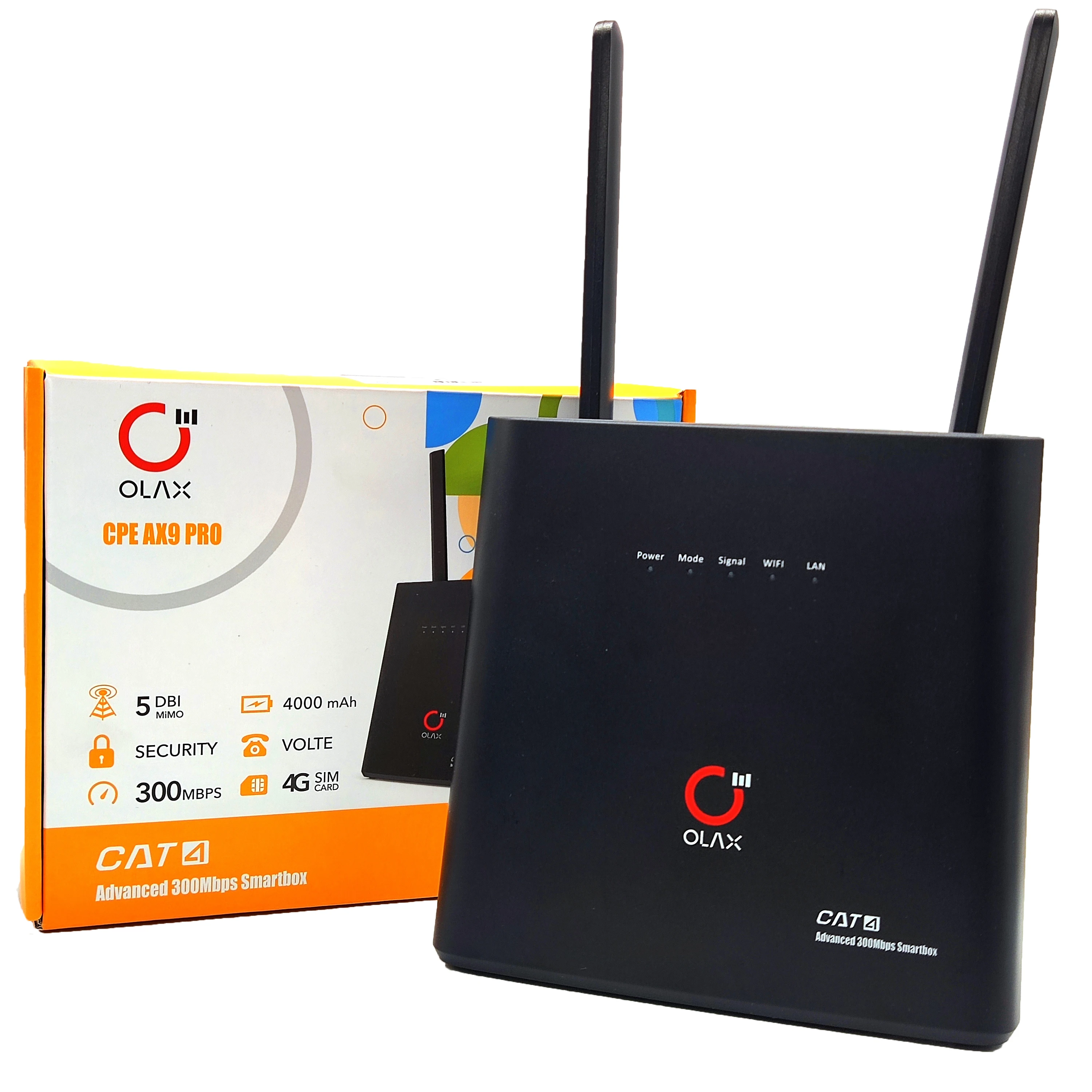 Olax Ax9 Pro Lte Unlocked B1/3/7/8/28ab/38/39/40 Wifi 4g Router External Antenna With Sim Card 4g Wifi Router