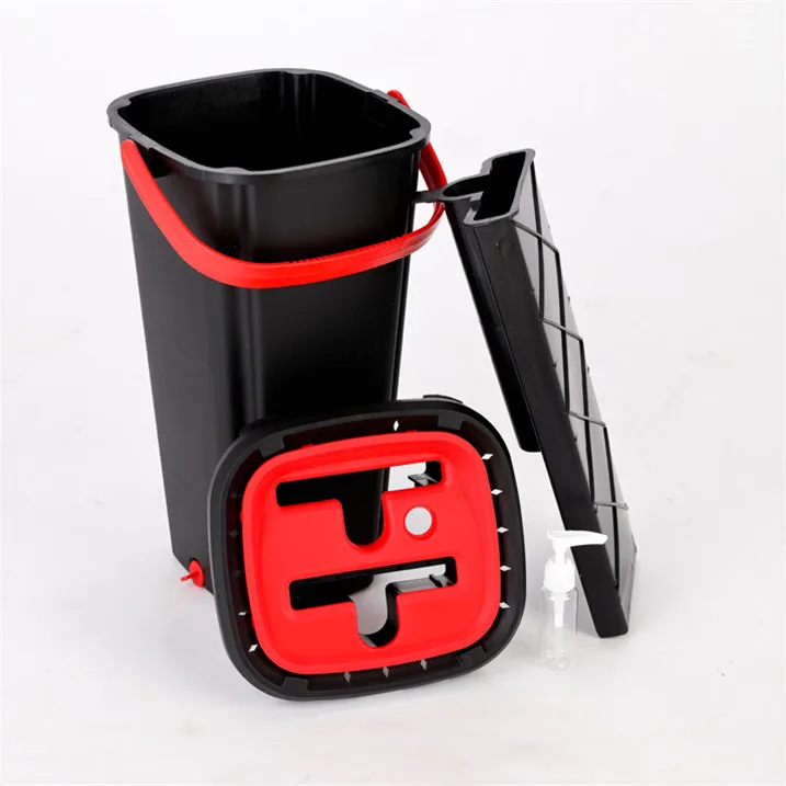 New Fashion Hand Free Flat Squeeze Mop and Bucket Microfiber Scratch Squeeze Floor Mop for Home Cleaning