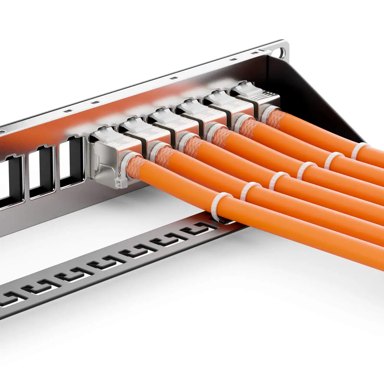 24 Port With Zinc Alloy CAT7 Shield RJ45 Keystone Jack STP Patch Panel Patch Panel Networking Rack Cabinet Lan Cable Patch Panel