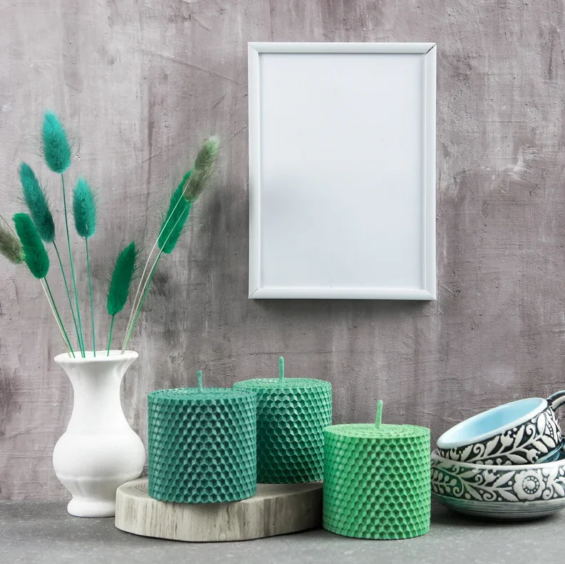 Custom DIY Colorful Beeswax Honeycomb Sheets Rolling Beeswax Candle Making Kit