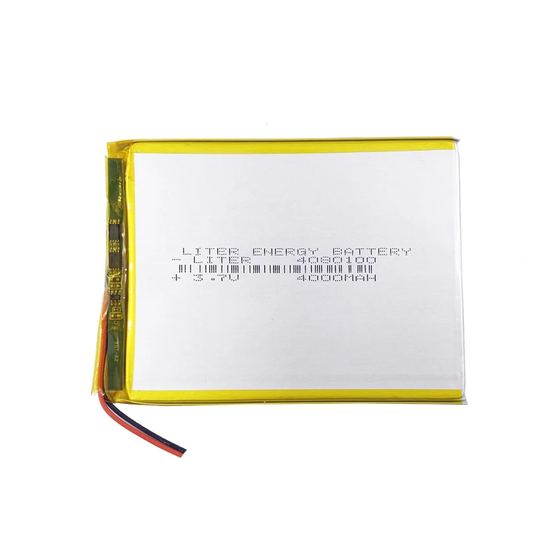 3.7V 4000mAh 4080100 Polymer Lithium Li-Po Rechargeable Battery For MP5 GPS DVD E-book Tablet PC video game