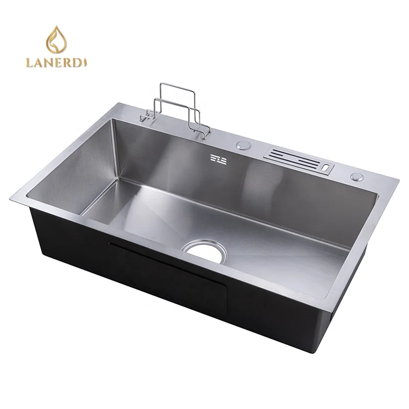 Lanerdi от производителя кухонная раковина ручной работы с водопадом умная Двойная чаша 304 над стойкой