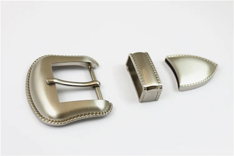 Factory sale various widely hot sales 38mm 3 piece western belt buckle set