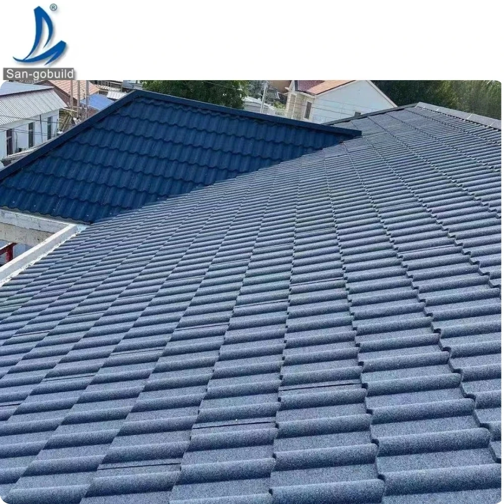 0.33-0.45mm Alu-zinc Roofing Sheet Factory Price The Philippines Bond Stone Coated Metal Roof Tile