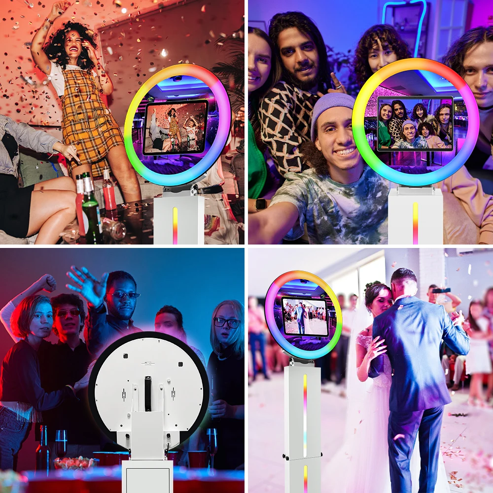 2024 Portable12.3 Inch win Photo Booth For Wedding Party Photo Booth Business  Custom Logo With Flight Case