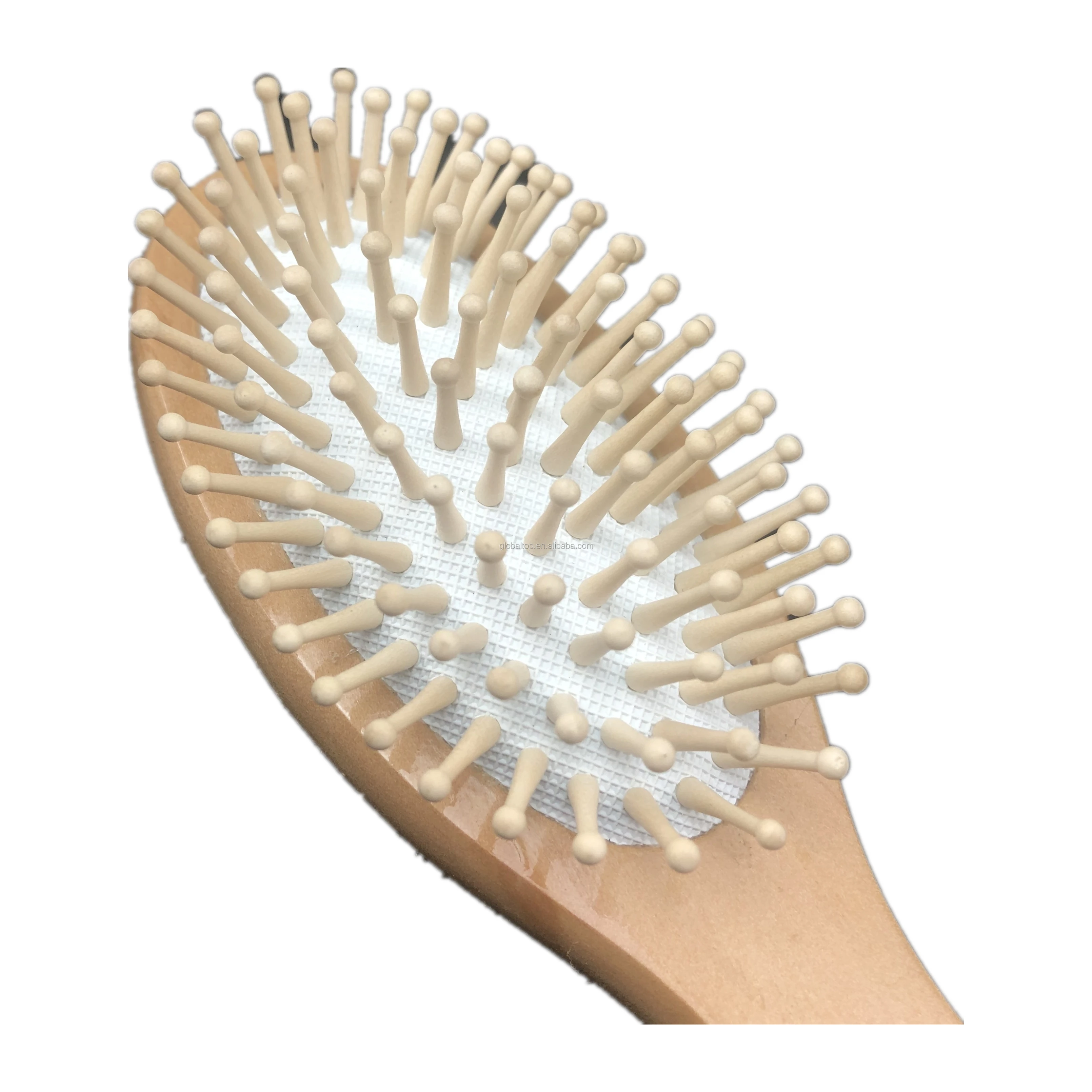 Factory Price Natural Wooden Hair Brush With Metal Massage  Comb Dredge The Meridians Chinese Cherry Wood Wooden Hair Comb