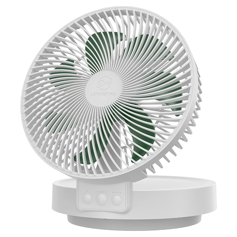 Складной современный 8-дюймовый автоматический вибрационный таймер аккумуляторная батарея USB настенный вентилятор с ночником