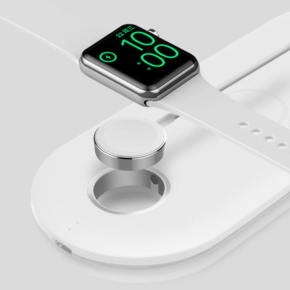 
3 in 1 Wireless Charger 10W Qi Fast Wireless Charging Station For Phone Watch Earphone Factory wholesale 