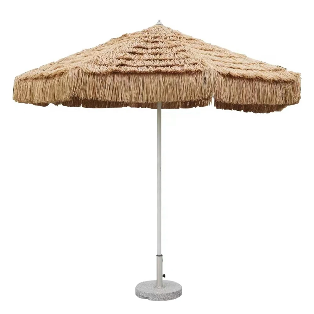 Palha Guarda Sol Outdoor Raffia Beach Thatch,Roof Straw Parasol Patio Custom Beach Umbrellas With Tilt/