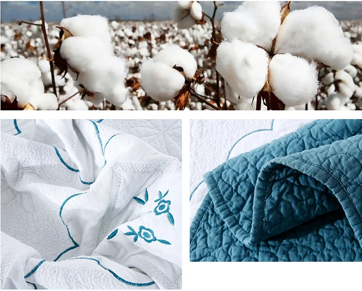 Manufacturers wholesale cotton Cool quilt  bedspread three piece sets quilting embroidered air conditioning quilt