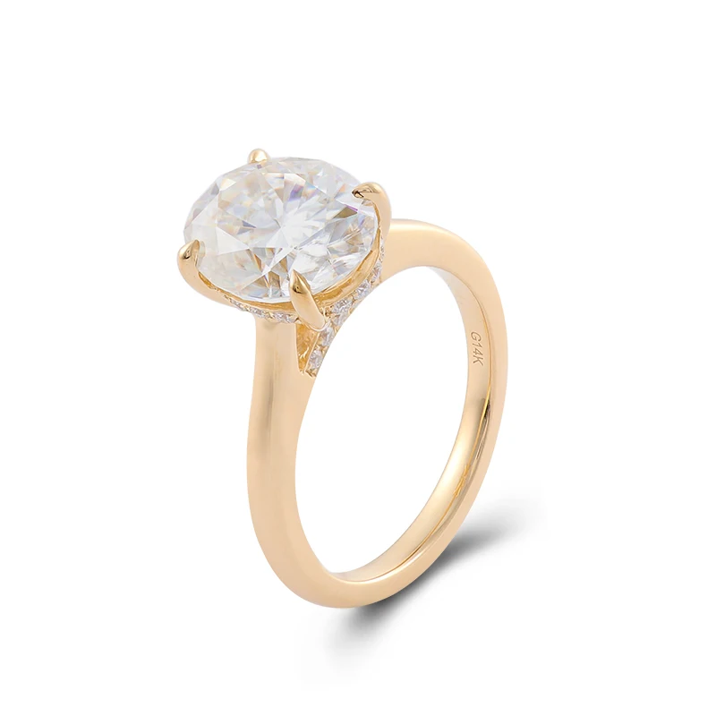 Wholesale Spinner Stretch Rings 2.5 Carat Oval Cut 7*9MM Ring Wedding Engagement Moissanite Diamond Ring for Women Anniversary