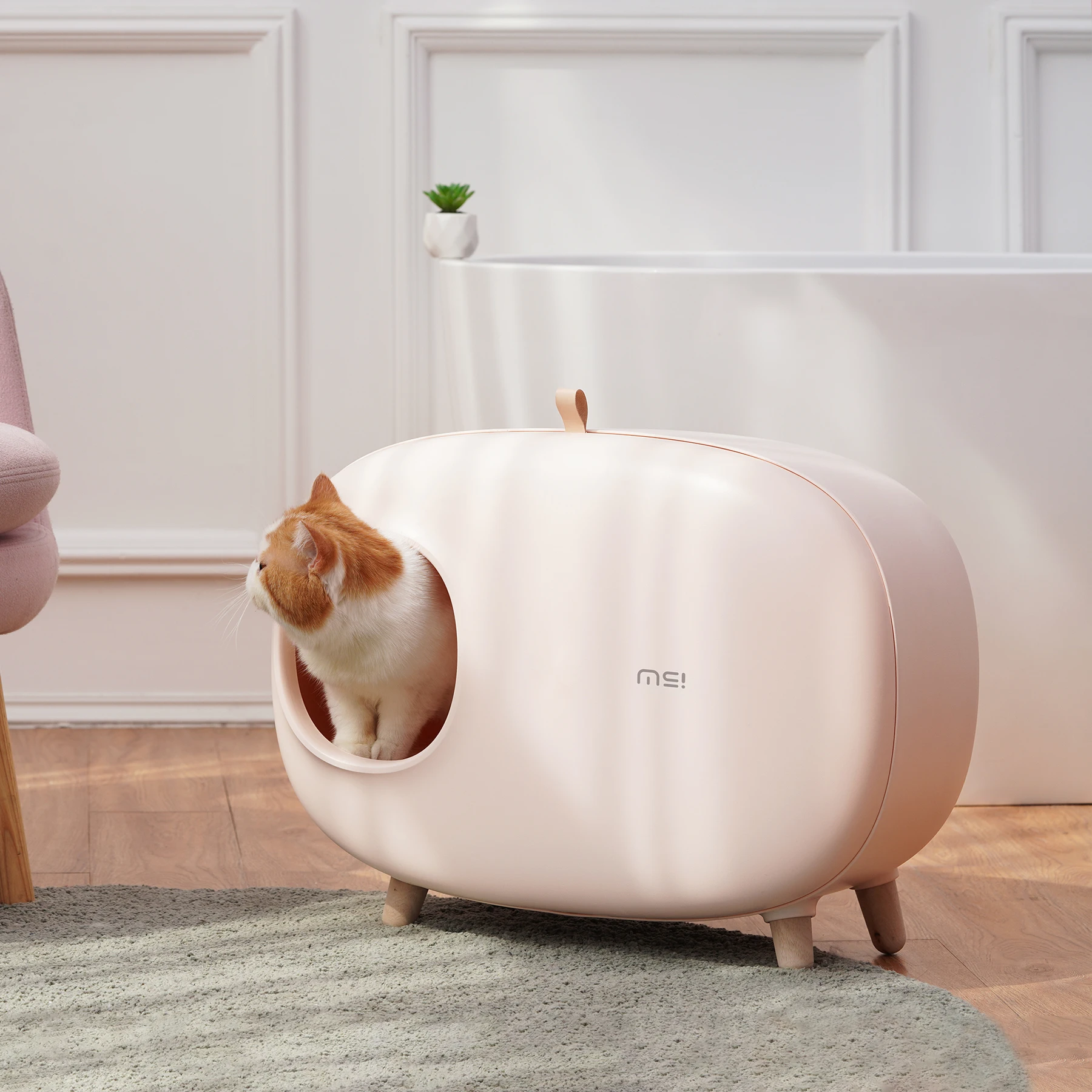  Фабрика makesure прямые продажи покрыта для больших кошек кошачий ящик мусора