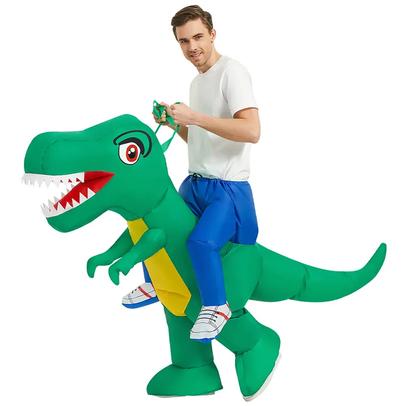 Wholesale Inflatable Dinosaur Costume Adult Funny Blow Up Costume Cospaly for Adult Kids Halloween Carnival Party Dress Up