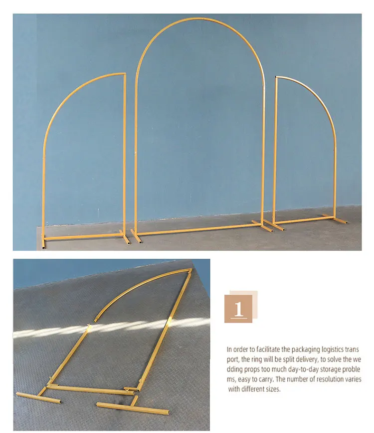 3 Pcs/Set Outdoor Wedding Arch Props Wrought Iron Geometric Irregular Flower Stand Party Birthday Backdrop Balloon Decor Shelf