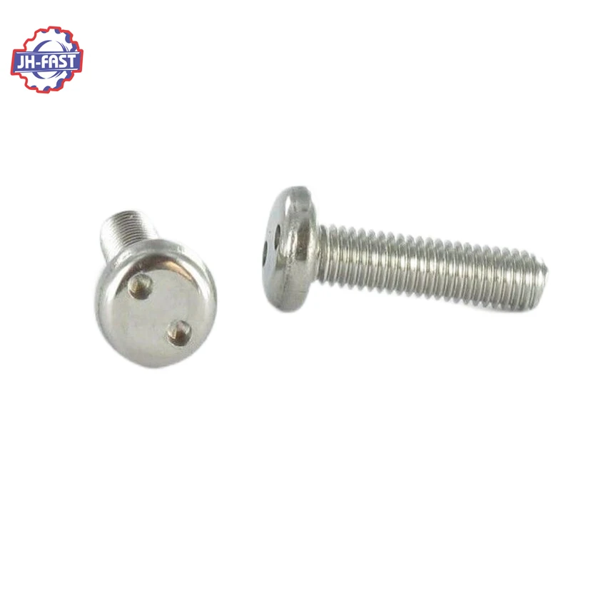 Type H m3 m4 m5 countersunk snake eye spanner head machine screw pan head two hole pig nose security screw