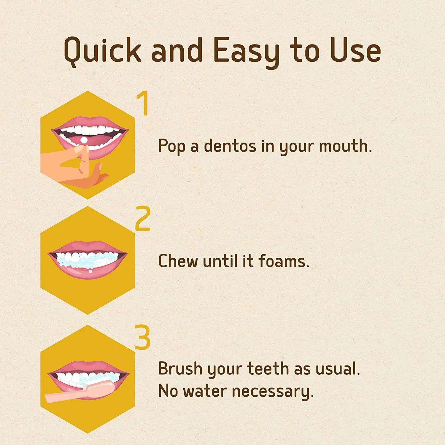 Hot Sell Fluoride Free and Eco-Friendly Travel Size White Teeth Spearmint Toothpaste Tablets for Kids and Adults