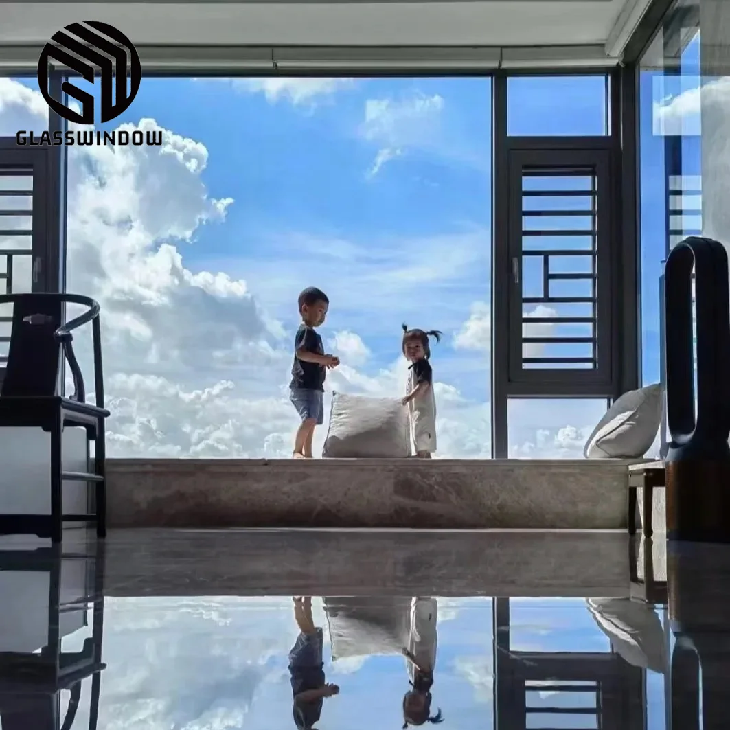 Glasswindow commercial aluminum storefront door and window commercial automatic sliding glass doors double casement door