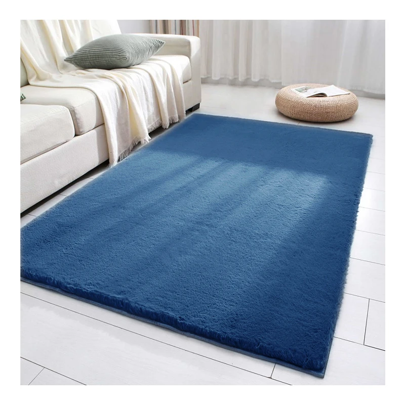 China Hot selling Durable modern Living room carpet large fluffy Faux Rabbit Fur Carpet Rug for Living Room