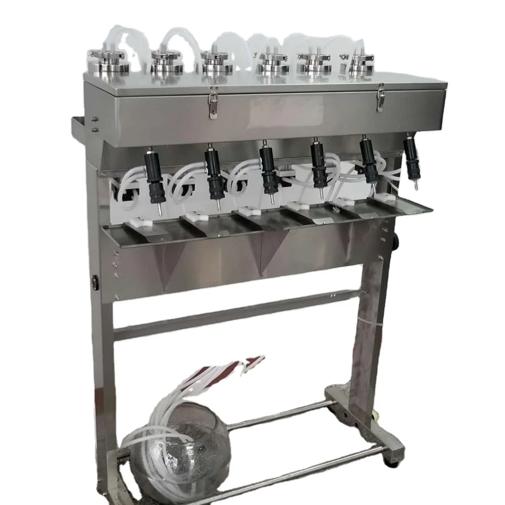 
6 головок пневматический автоматичекий освежитель воздуха, эфирное масло, косметическая бутылка жидкости для электронных сигарет наполнения машина цена вакуумный парфюмерная разливочная машина 