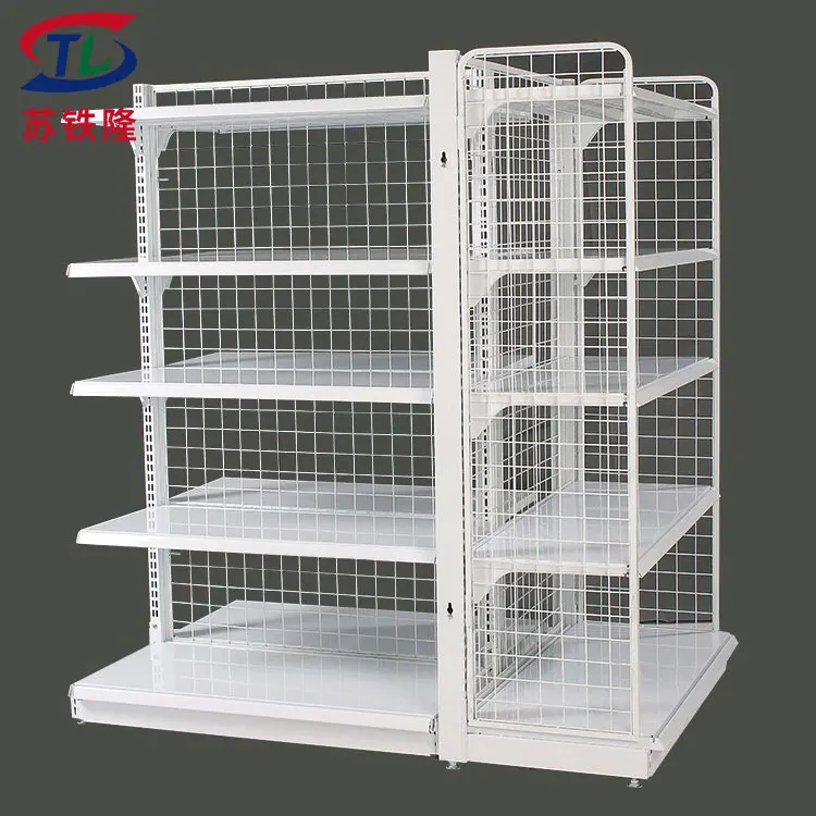 High Quality supermarket shelf metal display rack gondola Wire mesh supermarket cosmetic shop shelves  price