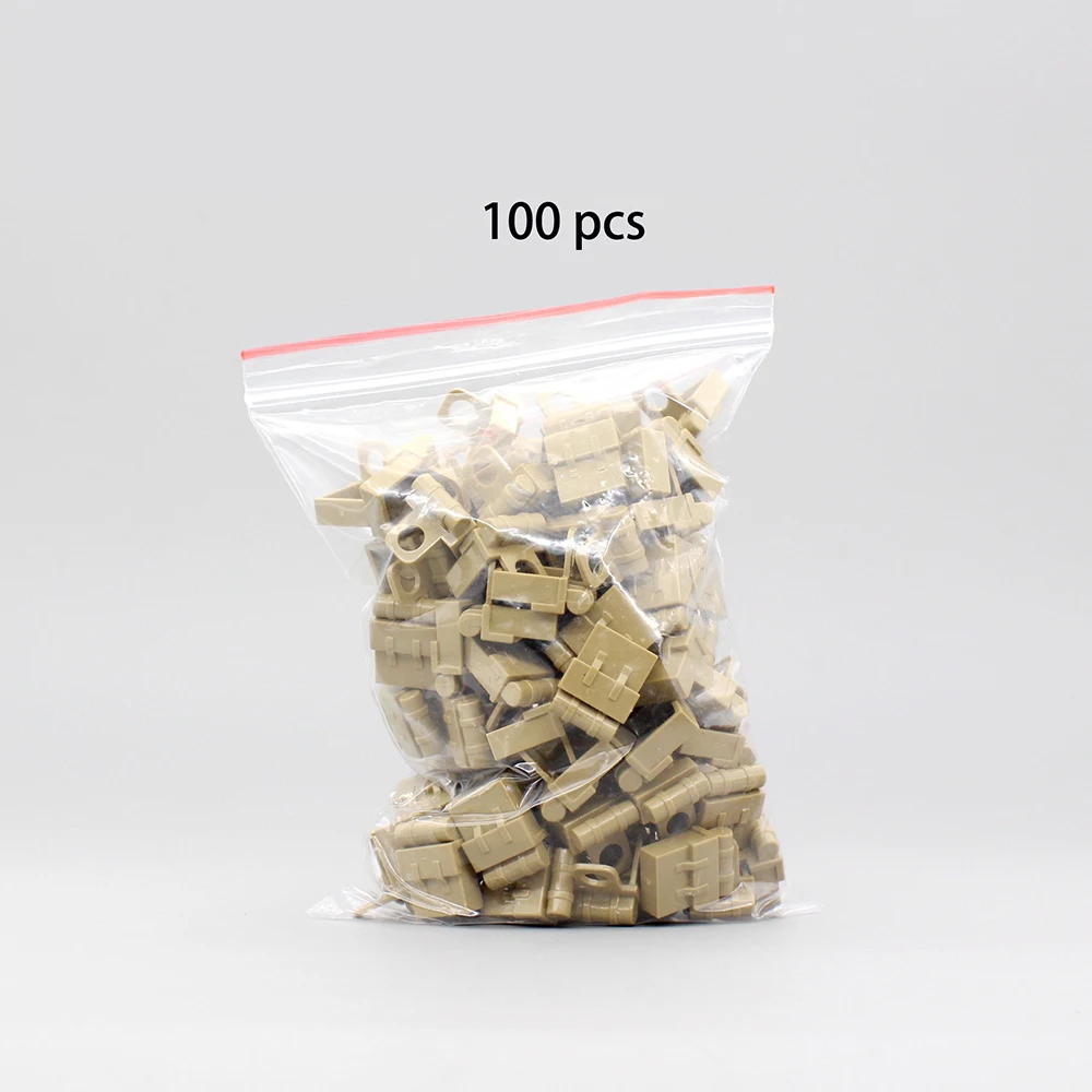 100pcs Backpack Building Blocks Mini German USA British Army Figures Scene Collocation Kid Toys Military Ww2