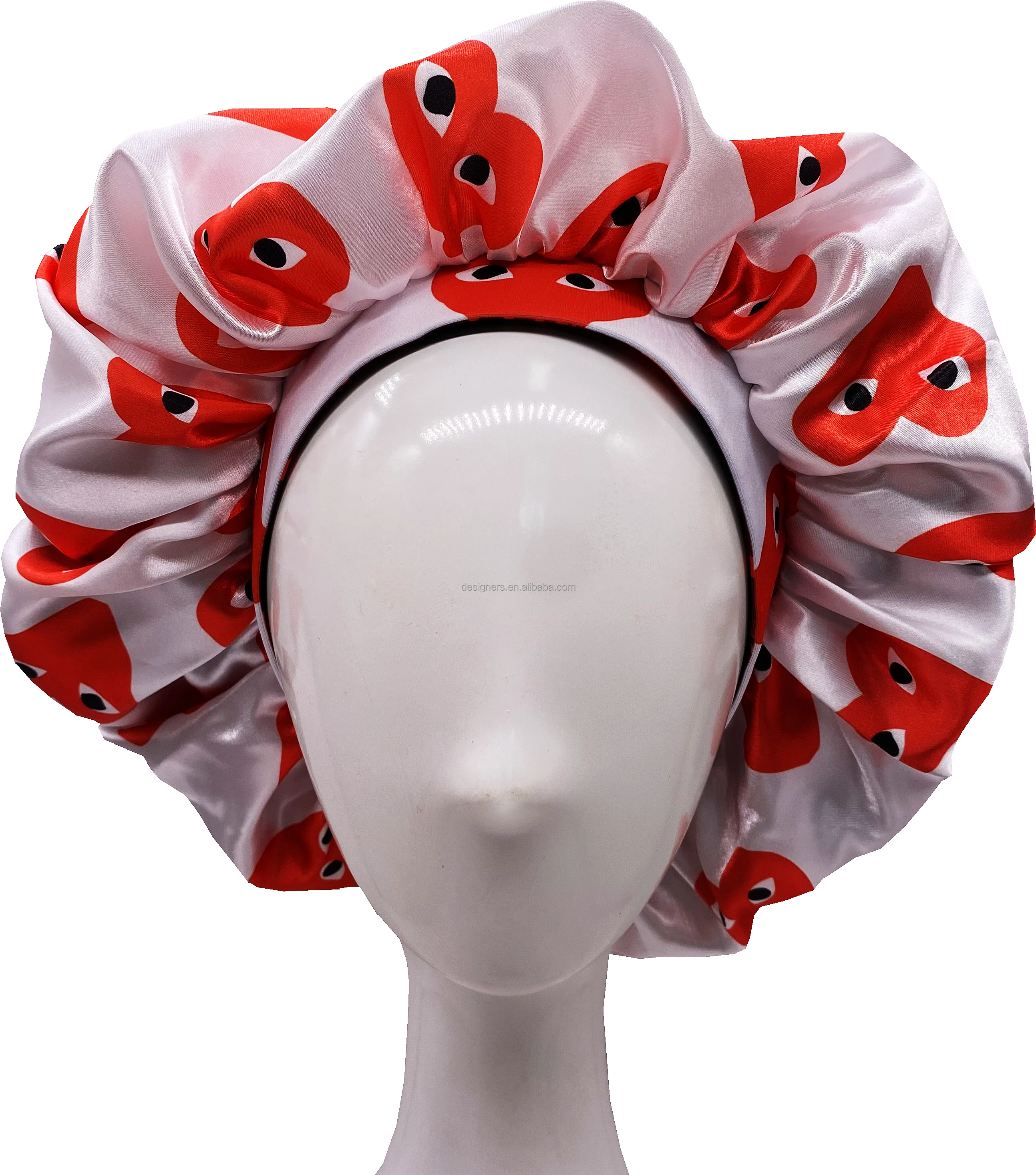 Оптовая продажа, двусторонняя Женская модная кепка с принтом под заказ, дизайнерская атласная шляпа durag для ночного сна