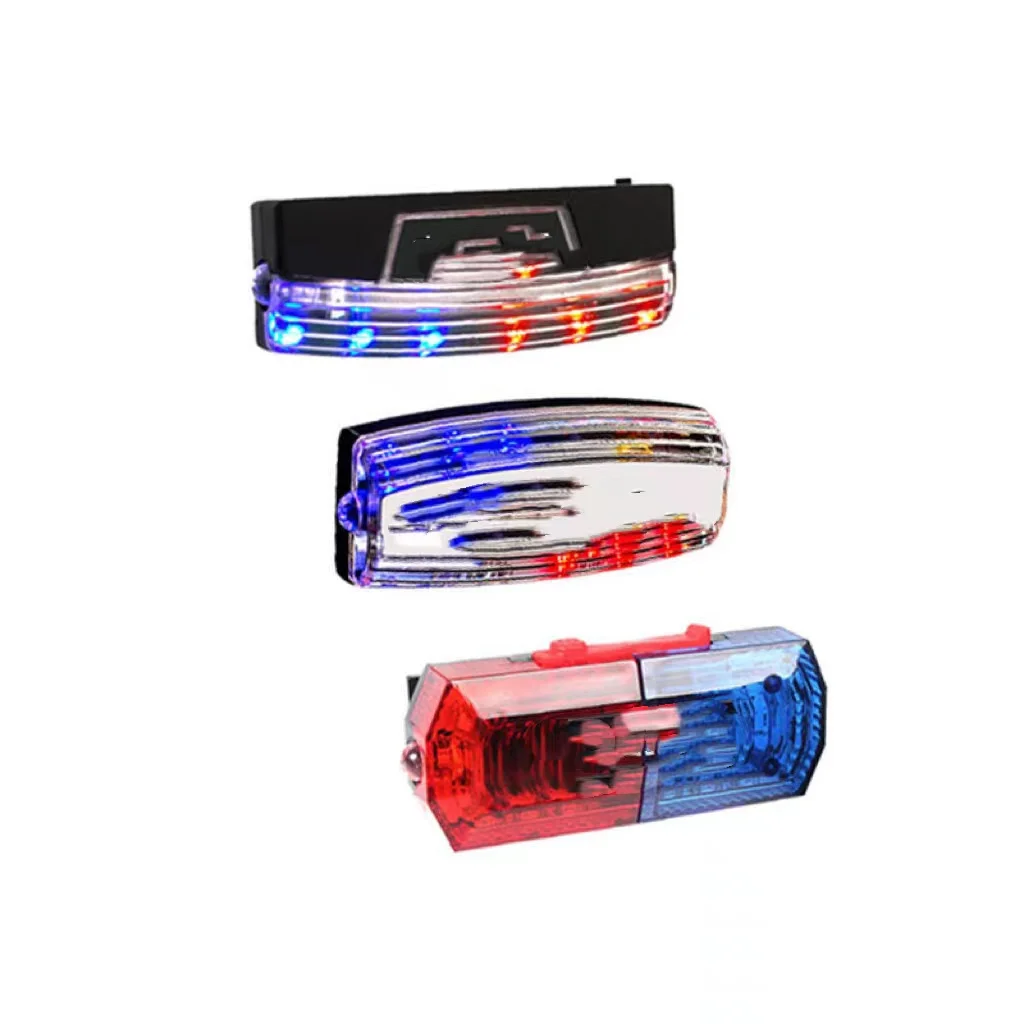 Hot selling gravity led warning flashing red and blue transparent rechargeable shoulder light