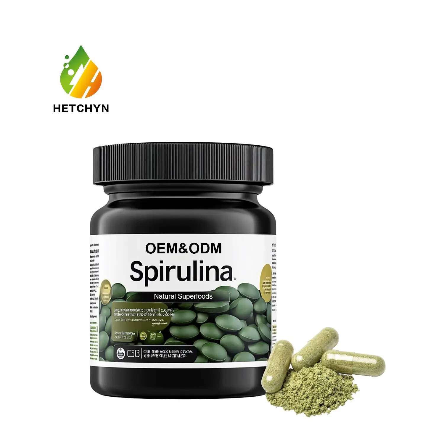 Organic Algae Chlorella Spirulina Raw Materials Spirulina Tablets Capsules