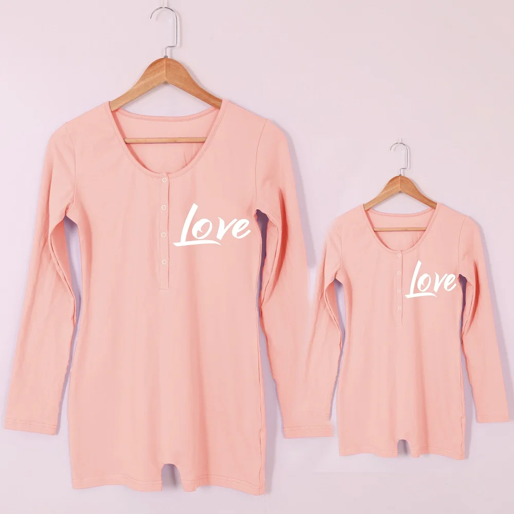 Custom Baby Pajamas Mommy and me Outfit Kids Clothing Set Baby Jumpsuit Fall Clothes for Women