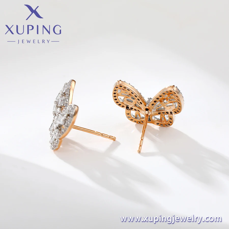 X000704331 XUPING Jewelry Fashion personality Butterfly Stud earrings Multicolor Simple elegant women luxury daily stud earring