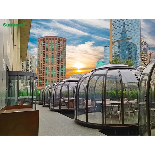 Top aluminum factory price domes geodesic houses Pc Polycarbonate Dome House tiny dome home monolithic homes for sale