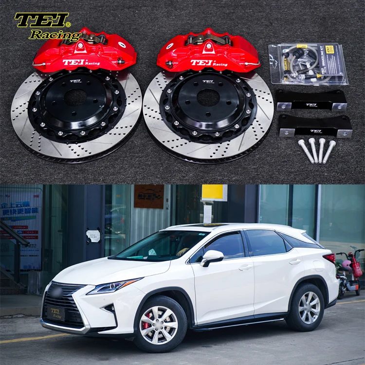 Front Big Brake Kit 4 Piston Caliper with 355*28 mm rotor BBK auto brake system For Lexus RX200T 18 Inch car rim
