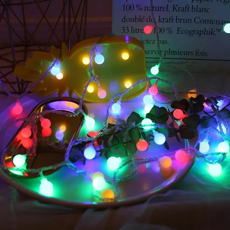 USB remote control round ball small string light battery light Room for Christmas decoration outdoor camping star lights